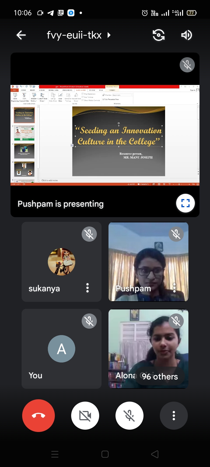 Seeding an Innovation Culture in the College